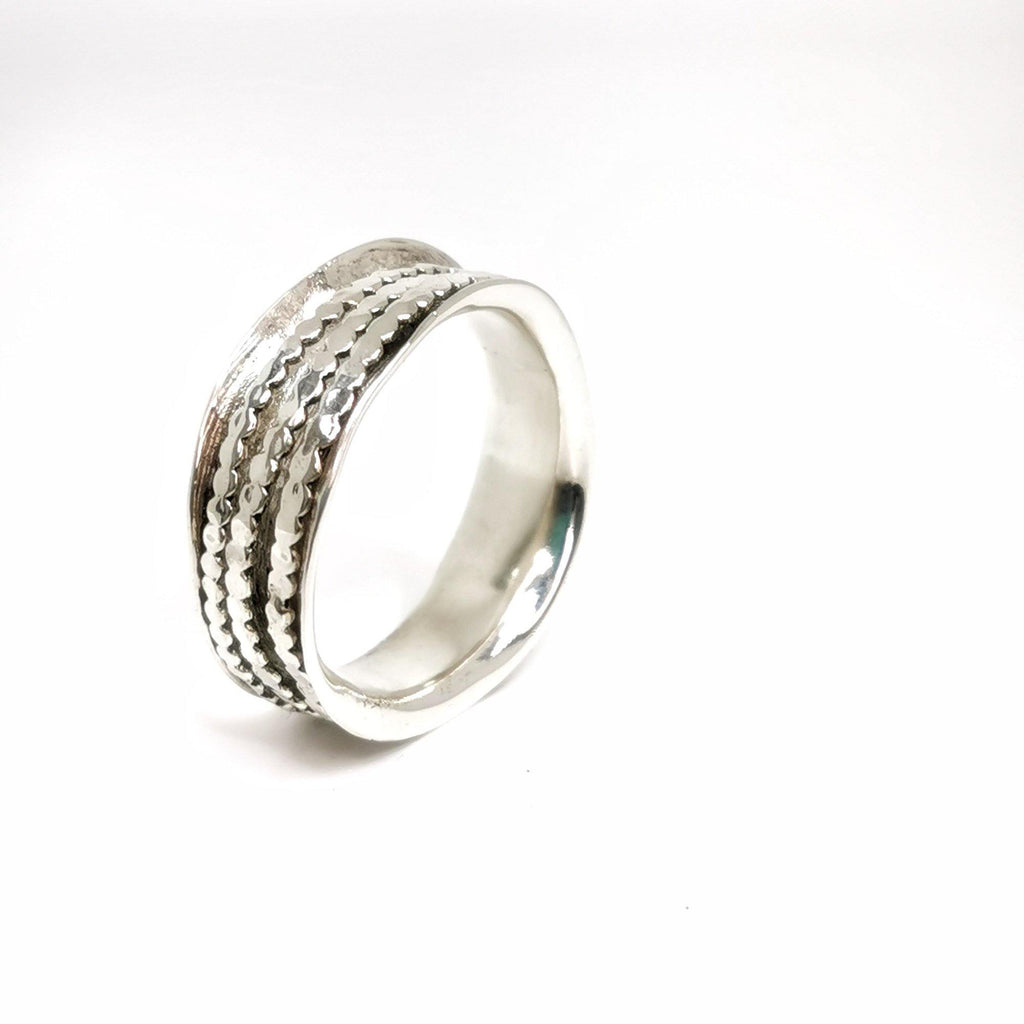 טבעת מדיטציה מסתובבת, טבעת  כסף 925 - Symbolic Design