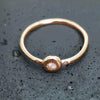 טבעת זהב 14 קראט עדינה ויפיפייה בשיבוץ יהלום 3 נק׳. - Symbolic Design