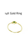 טבעת זהב 14 קראט עדינה ויפיפייה בשיבוץ אבן צבורייט - Symbolic Design